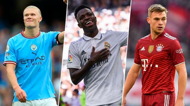 Haaland, Vinicius Junior e Kimmich