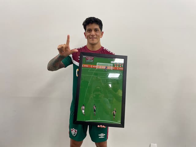 Germán Cano - quadro em homenagem ao golaço contra o Vasco