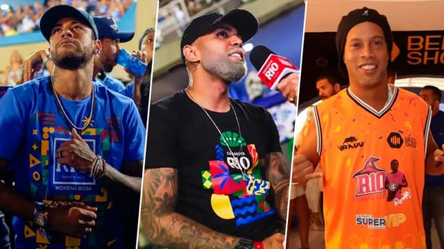 Neymar, Gabigol e Ronaldinho Gaucho