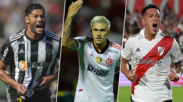 Montagem Flamengo River Plate e Atletico