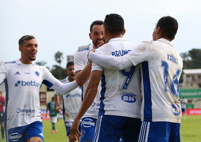 comemoração - Caldense x Cruzeiro