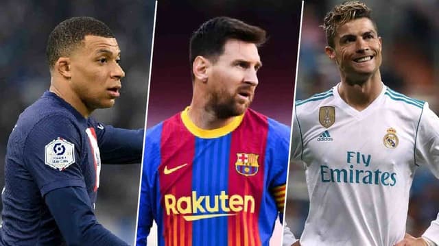 Capa Mbappé, Messi, Cristiano Ronaldo