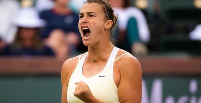 Aryna Sabalenka vibra com triunfo