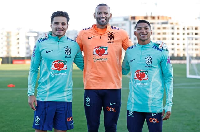 Raphael Veiga, Weverton e Rony - Seleção Brasileira