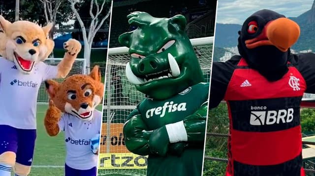 Mascotes - Cruzeiro; Palmeiras e Flamengo