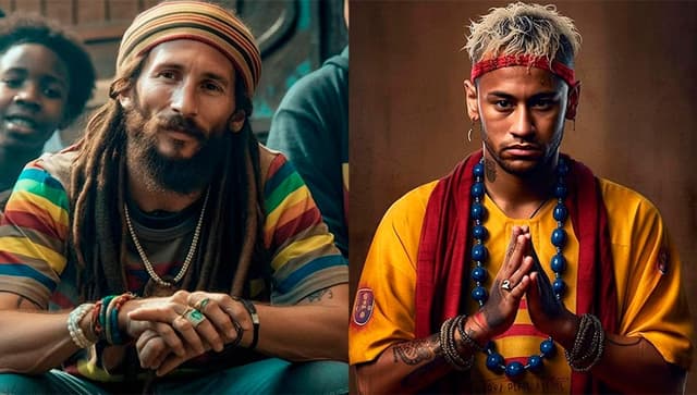 Neymar e Messi com inteligência artificial