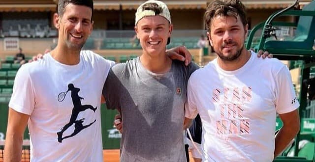 Djokovic com Rune e Wawrinka em Monte Carlo