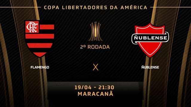 Tempo Real Libertadores Flamengo x Ñublense