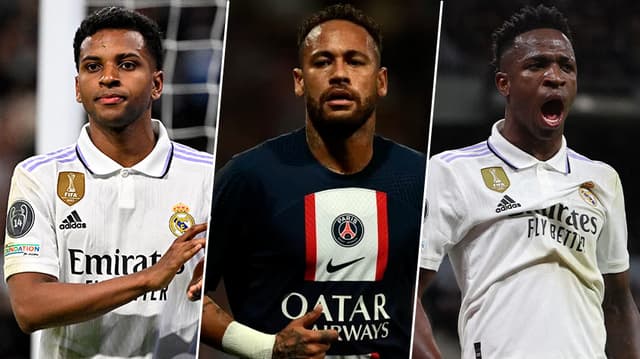 Rodrygo,Neymar e Vinicius