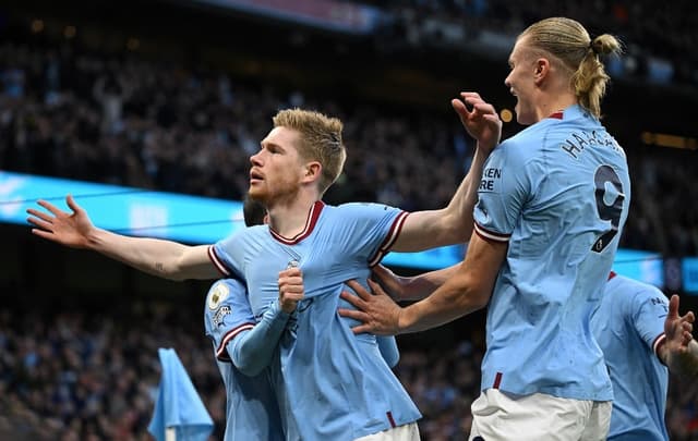 Manchester City x Arsenal - De Bruyne e Haaland