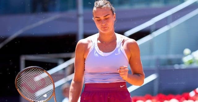 Aryna Sabalenka vibra com vitória em Madri