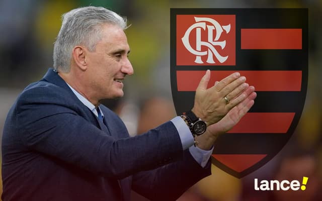 Tite Flamengo (Arte: Vítor Araújo/Lance!)