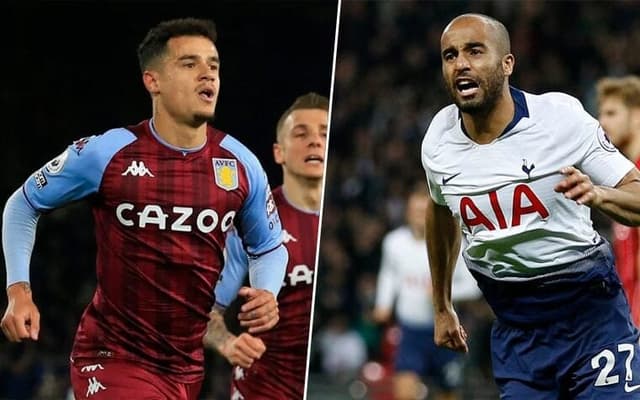 Coutinho e Lucas Moura tiveram passagens distintas no futebol inglês (Foto: Lindsey Parnaby e Ian Kington/AFP)