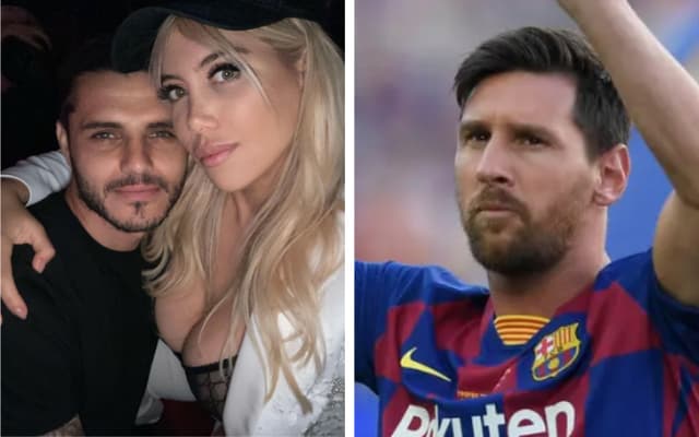 Messi acompanha entraves do ex-casal Wanda Nara e Icardi