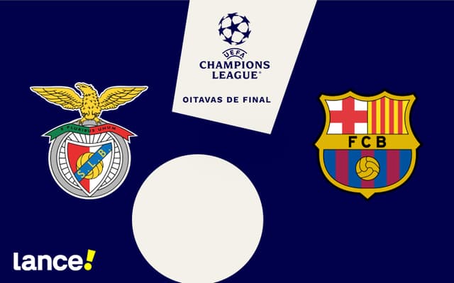 Benfica e Barcelona se enfrentam na Champions League (Arte: Lance!)