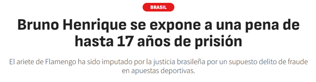 Jornal "As" repercute a atualização do caso Bruno Henrique (Foto: Reprodução)