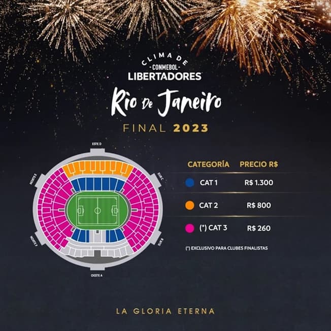 Ingressos para a final da Libertadores têm redução de preço em 2023 