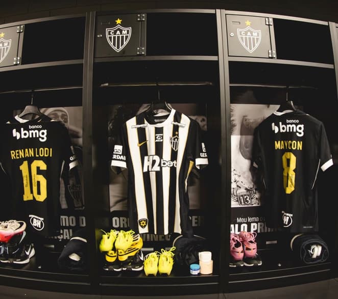 Vestiário do Galo contra o Athletic(Foto: reprodução/Atlético)