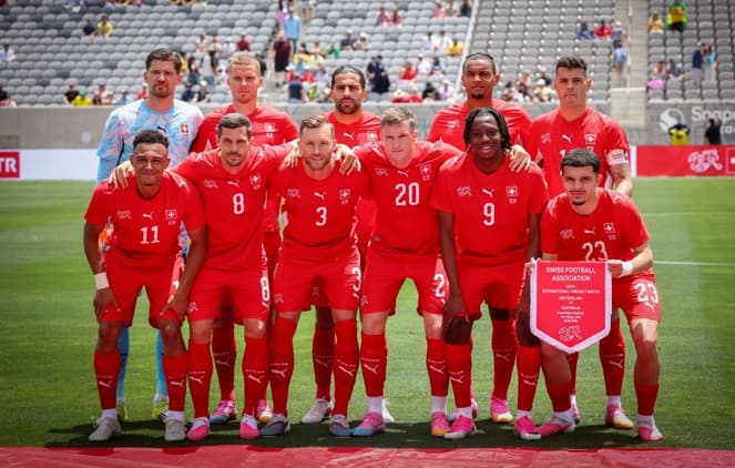 Seleção Suíça (Photo by SANDY HUFFAKER / AFP)