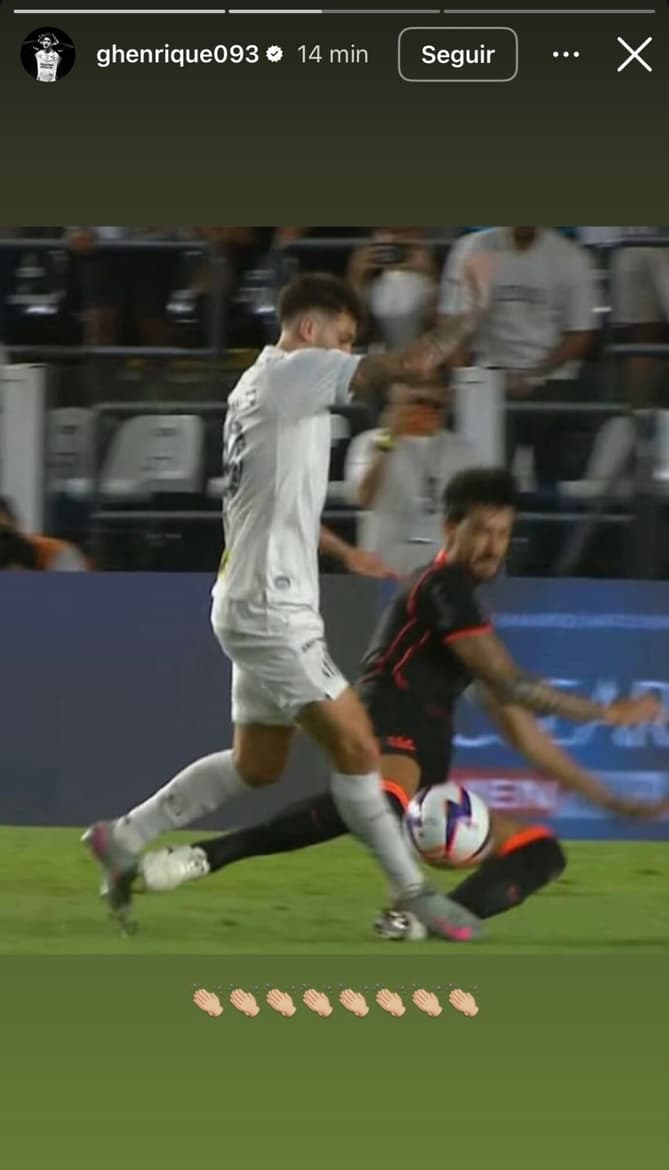 Post de Gustavo Henrique, do Corinthians