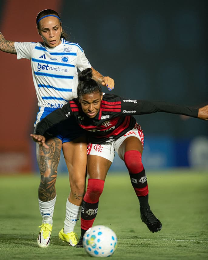 Flamengo e Cruzeiro empataram por 1 a 1 pela 4ª rodada do Brasileirão Feminino em jogo de muitas faltas. (Paula Reis/Flamengo)