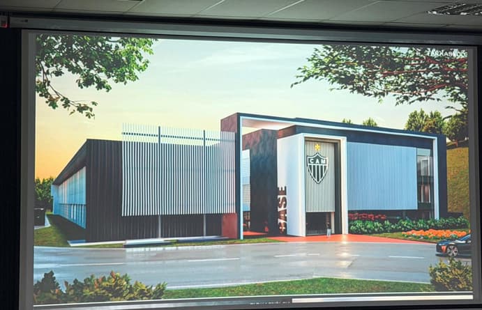 Projeto do novo prédio para a base (Foto: Artur Henrique / Lance!)