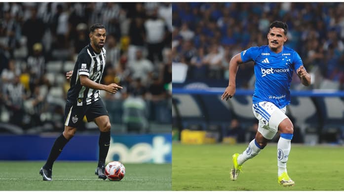 Lodi e Kaiki (FotoS: Pedro Souza/Atlético e Gustavo Aleixo/Cruzeiro)