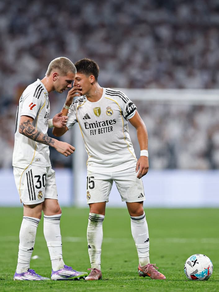 Franco Mastantuono em ação pelo Real Madrid (Foto: Divulgação/Real Madrid)