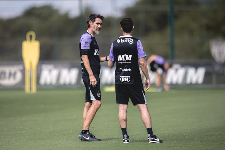 Domínguez treino (Foto: Pedro Souza / Atlético)