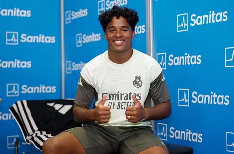 Endrick em recuperação pelo Real Madrid (Foto: Divulgação/Real Madrid)