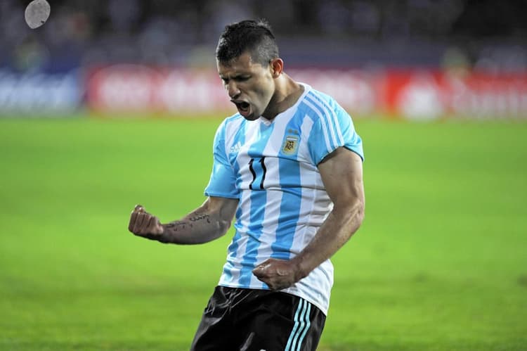 Argentina x Paraguai - Agüero (Foto: Vladimir Rodas/ AFP)