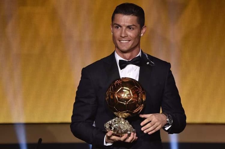 Em 2014, Cristiano Ronaldo ganhou pela 3ª vez a Bola de Ouro como melhor do mundo
