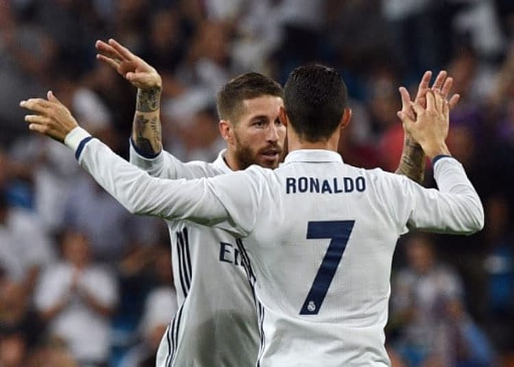 Sergio Ramos e Cristiano Ronaldo - Real Madrid x Villarreal