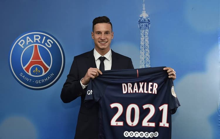 Draxler é o novo reforço do PSG, o jogador alemão assinou com o clube francês até 2021