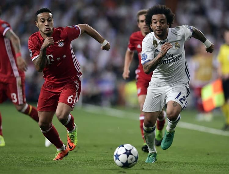 Thiago Alcântara e Marcelo - Real Madrid x Bayern de Munique