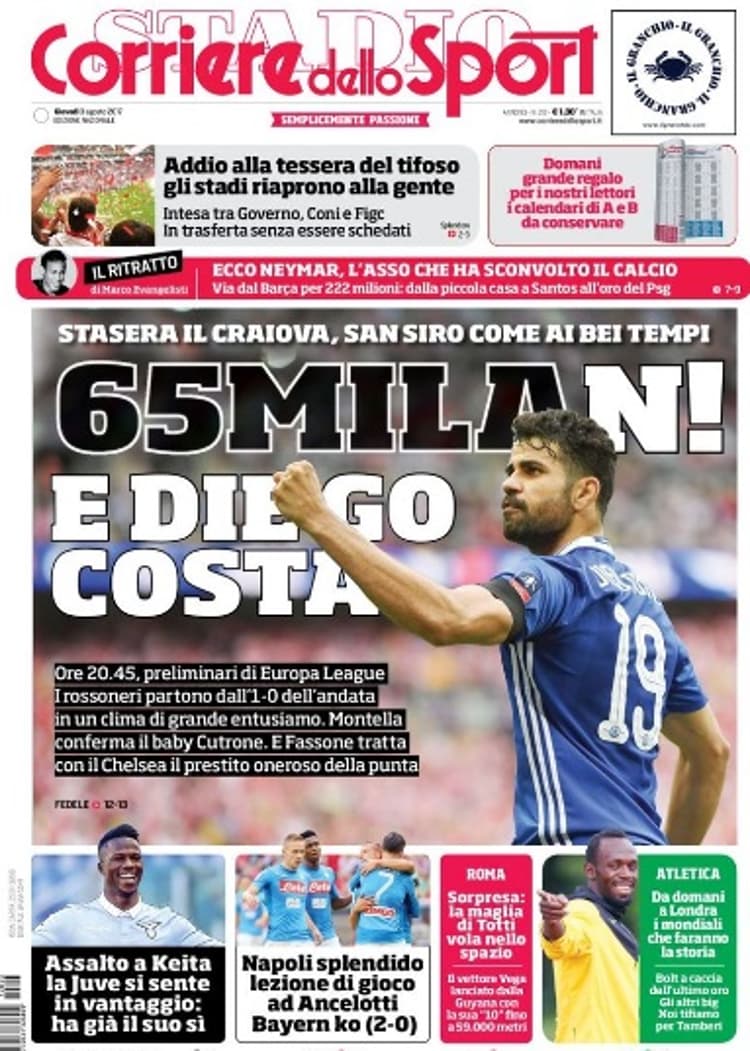 Diego Costa - Corriere dello Sport