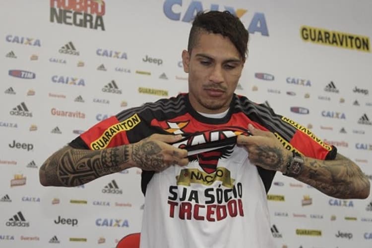 Guerrero em sua apresentação pelo Flamengo