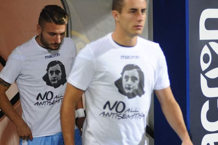 Immobile com a camisa de Anne Frank - Bologna x Lazio