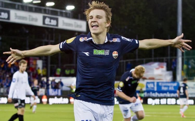 Martin Odegaard, aos 15 anos na seleção da Noruega