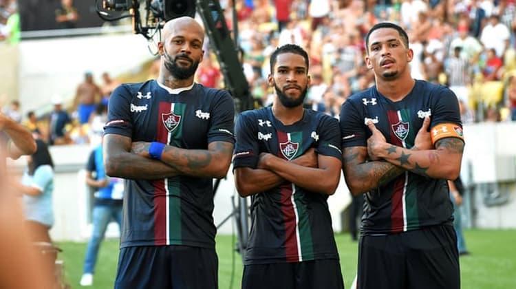 Bruno Silva, Everaldo e Luciano - Fluminense x Portuguesa