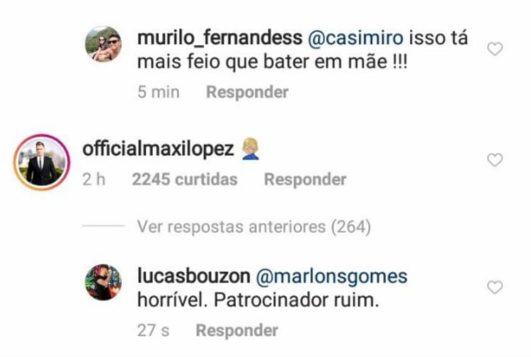 Comentário de Maxi López sobre o novo uniforme de treino do Vasco