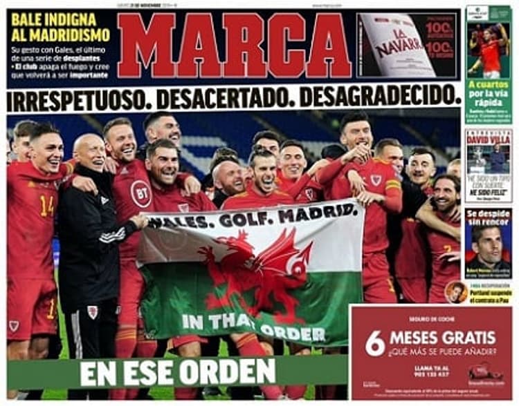 Capa do jornal Marca