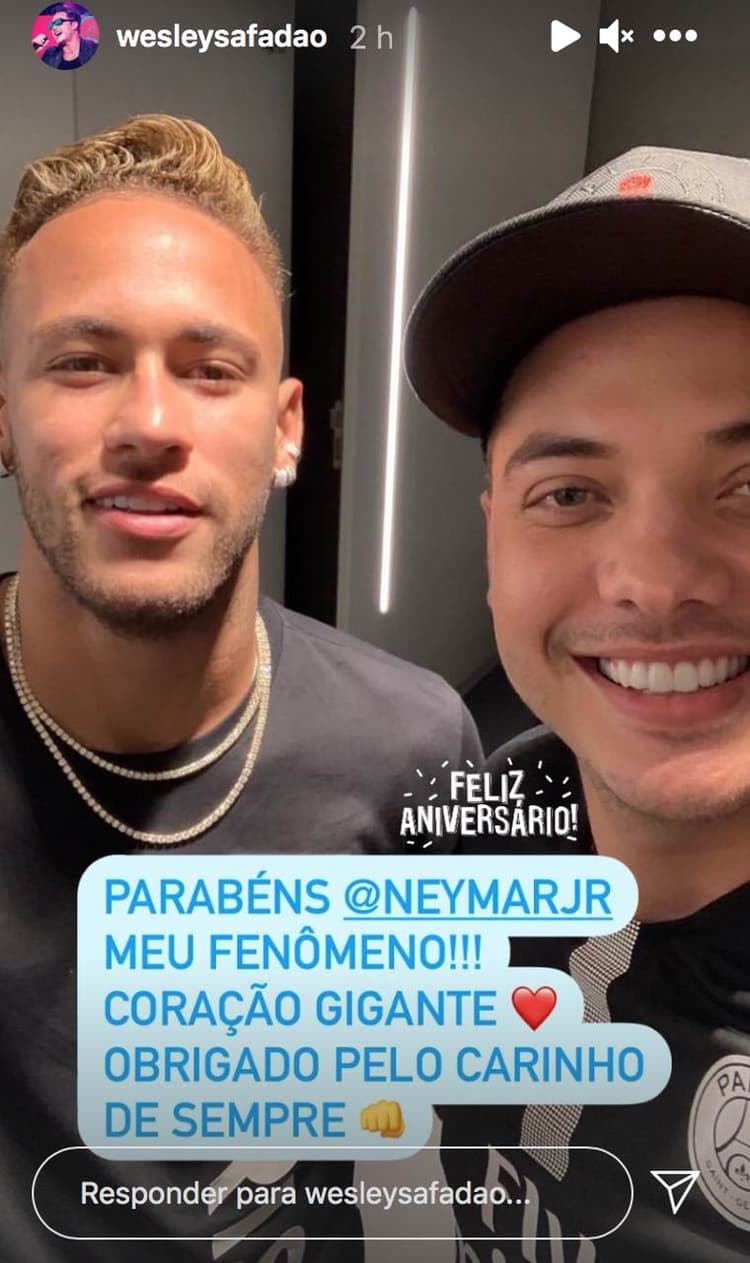 Wesley Safadão feliz aniversário Neymar