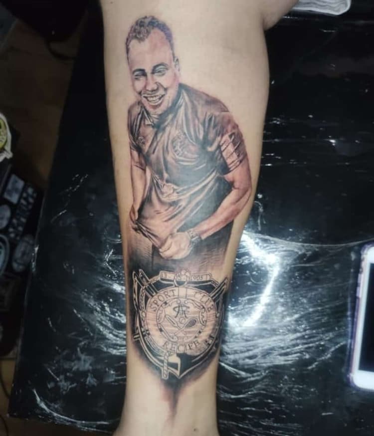 Tatuagem torcedor do Sport Jair Ventura