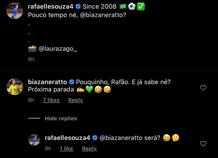 Bia Zaneratto Rafaella Souza Instagram
