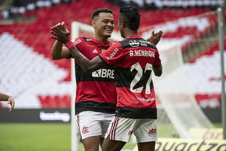 Flamengo x América-MG - Bruno Henrique e Rodrigo Muniz