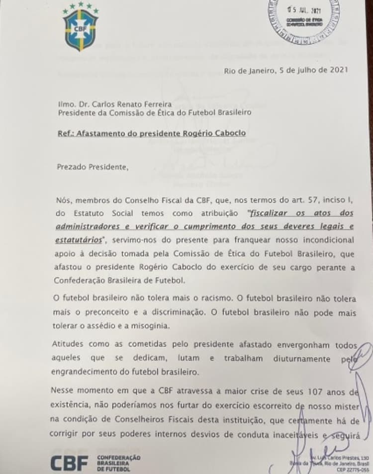 Documento - Rogério Caboclo