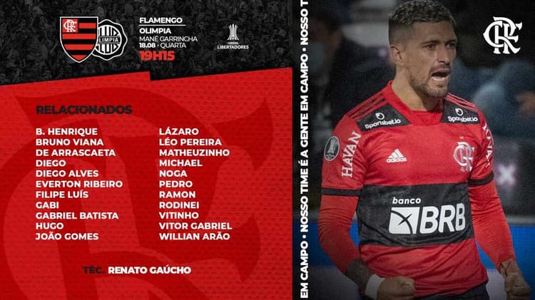 Flamengo x Olimpia - Relacionados