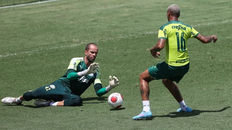 Marcelo Lomba e Deyverson - Treino Palmeiras