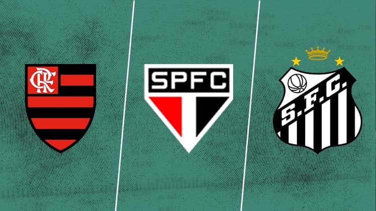 Flamengo, São Paulo e Santos
